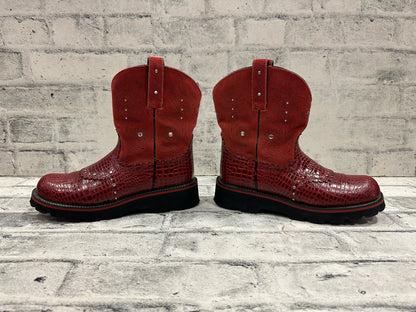 Ariat Phat Baby Short Cowboy Boots Red 9