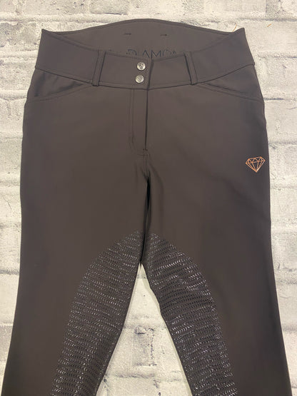 Elation Diamond Silicon Grip KP Breeches Brown 30R