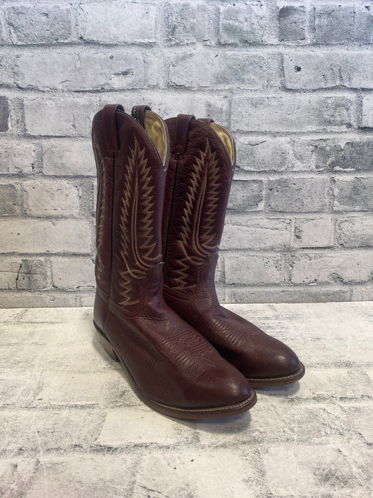 15" Cowboy Boots Mahogany 11