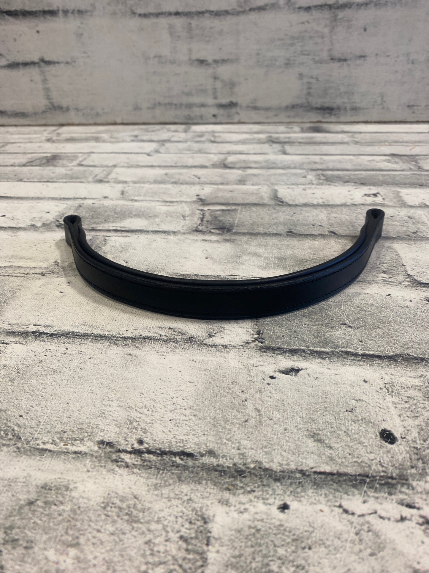 Padded Leather Browband Black 15"