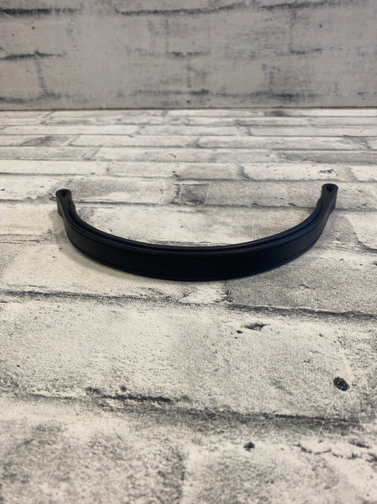 Padded Leather Browband Black 15"