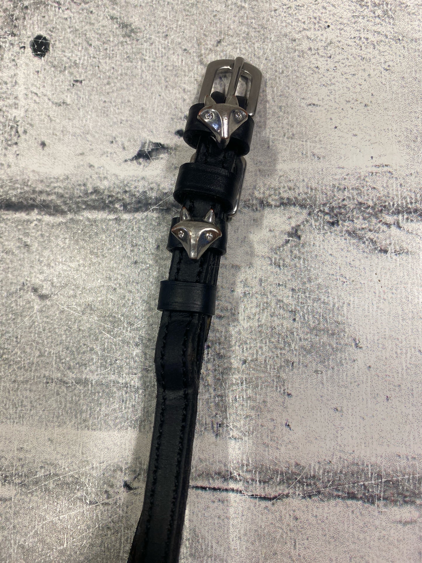 Spur Straps w/ Fox Detail Black