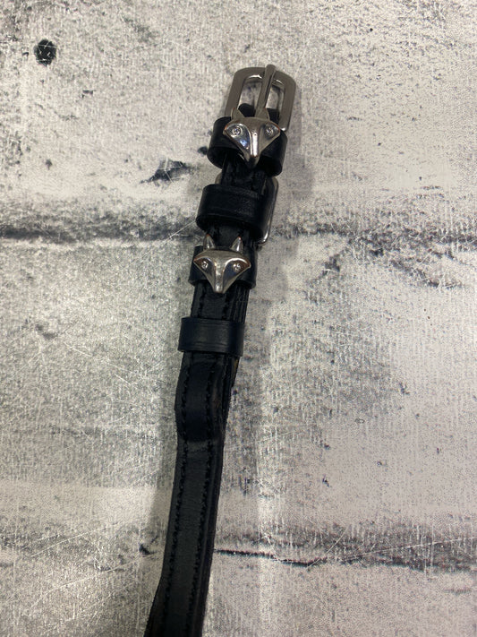 Spur Straps w/ Fox Detail Black