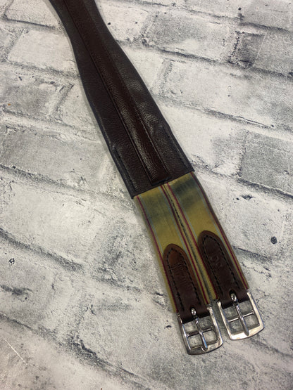 50" Whitman Girth w One Side Elastic Brown