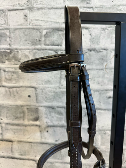 Fancy Stitch Raised Hunter Bridle Brown Pony
