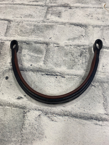 15" Fancy Stitch Raised Padded Browband Brown