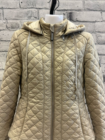 Asmar Quilted Lined Zip Up Jacket Beige M