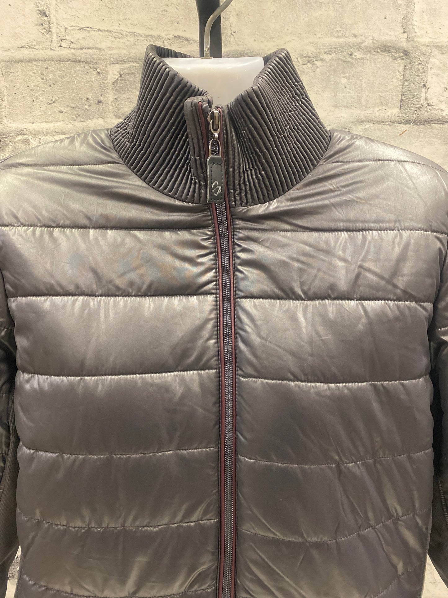 Cavalli Puri Quilted Puffy Riding Jacket Eggplant M