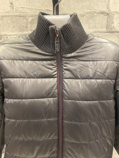 Cavalli Puri Quilted Puffy Riding Jacket Eggplant M