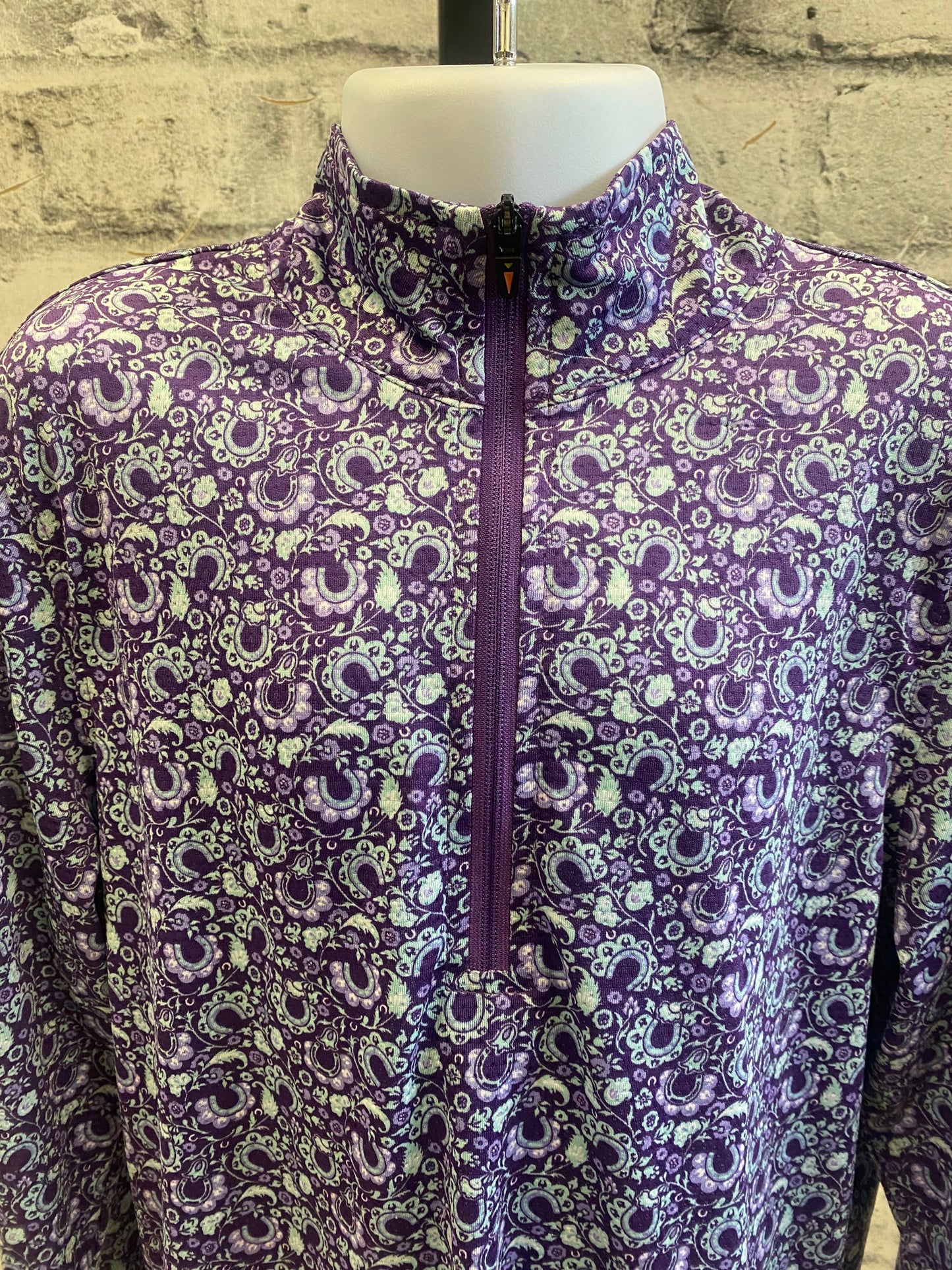 Kerrits 1/4 Zip LS Shirt Purple/Blue Childrens M