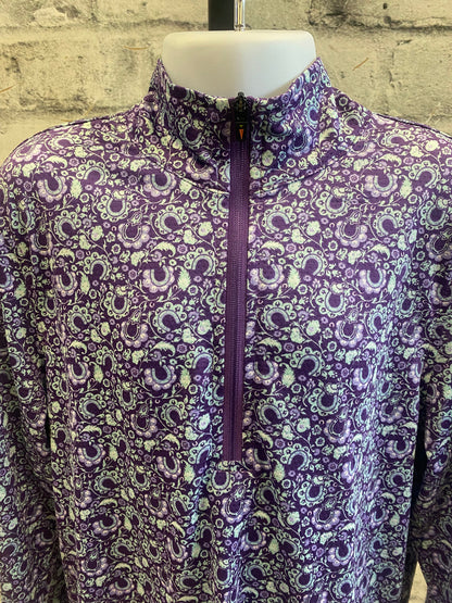 Kerrits 1/4 Zip LS Shirt Purple/Blue Childrens M