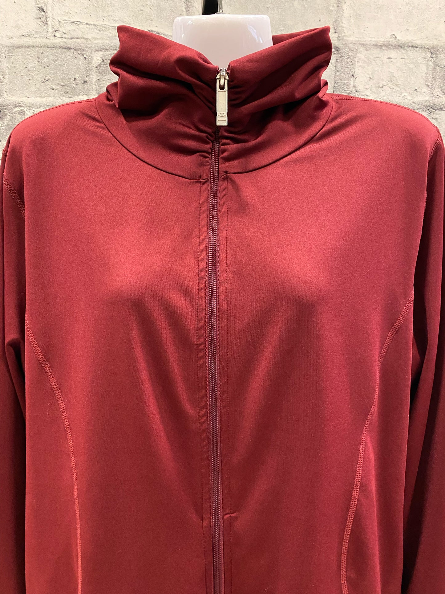 Asmar Zip Up Sweater Cranberry XL