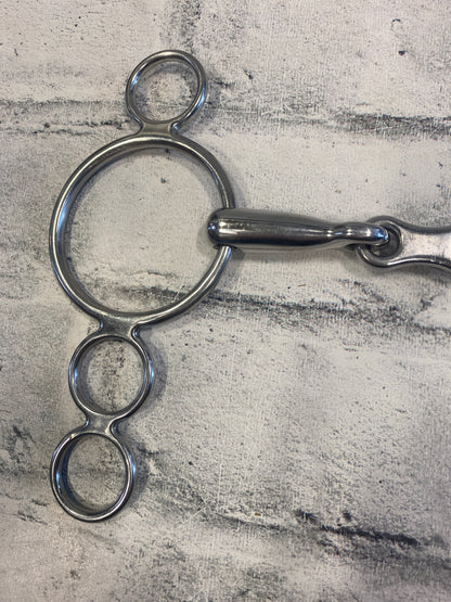 5.5" Metalab 3-Ring Gag Bit