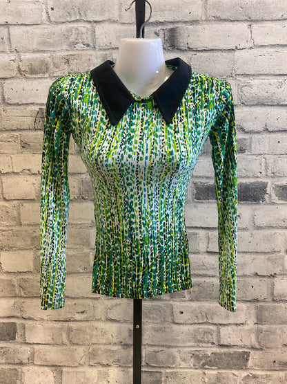 Western Show Shirt Green Multi/Black Youth L