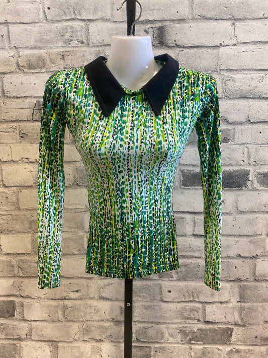 Western Show Shirt Green Multi/Black Youth L