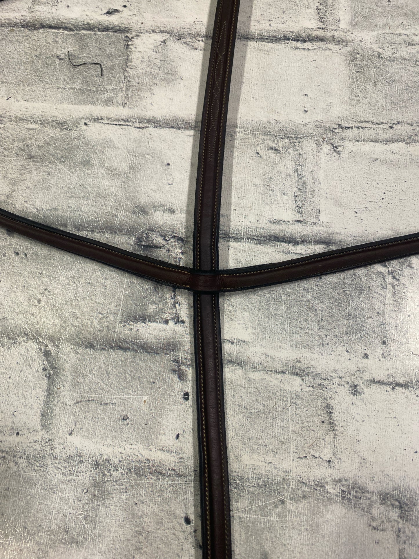 Fancy Stitch Raised Standing Martingale Brown F