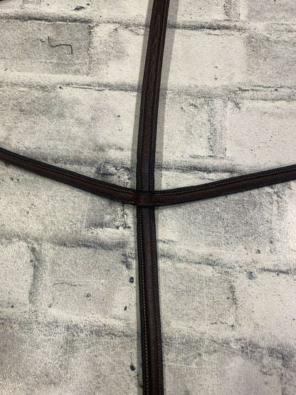 Fancy Stitch Raised Standing Martingale Brown F