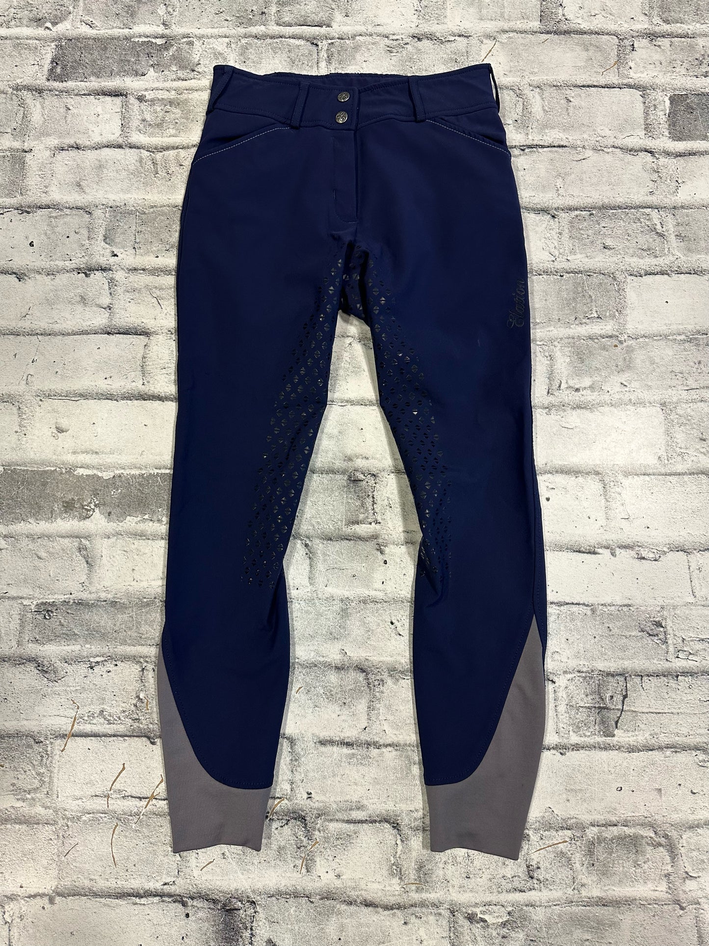 Elation Platinum FS Grip Breeches Navy 26