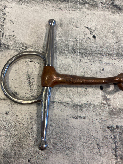 5.25" Copper Mouth Full Cheek Snaffle Bit