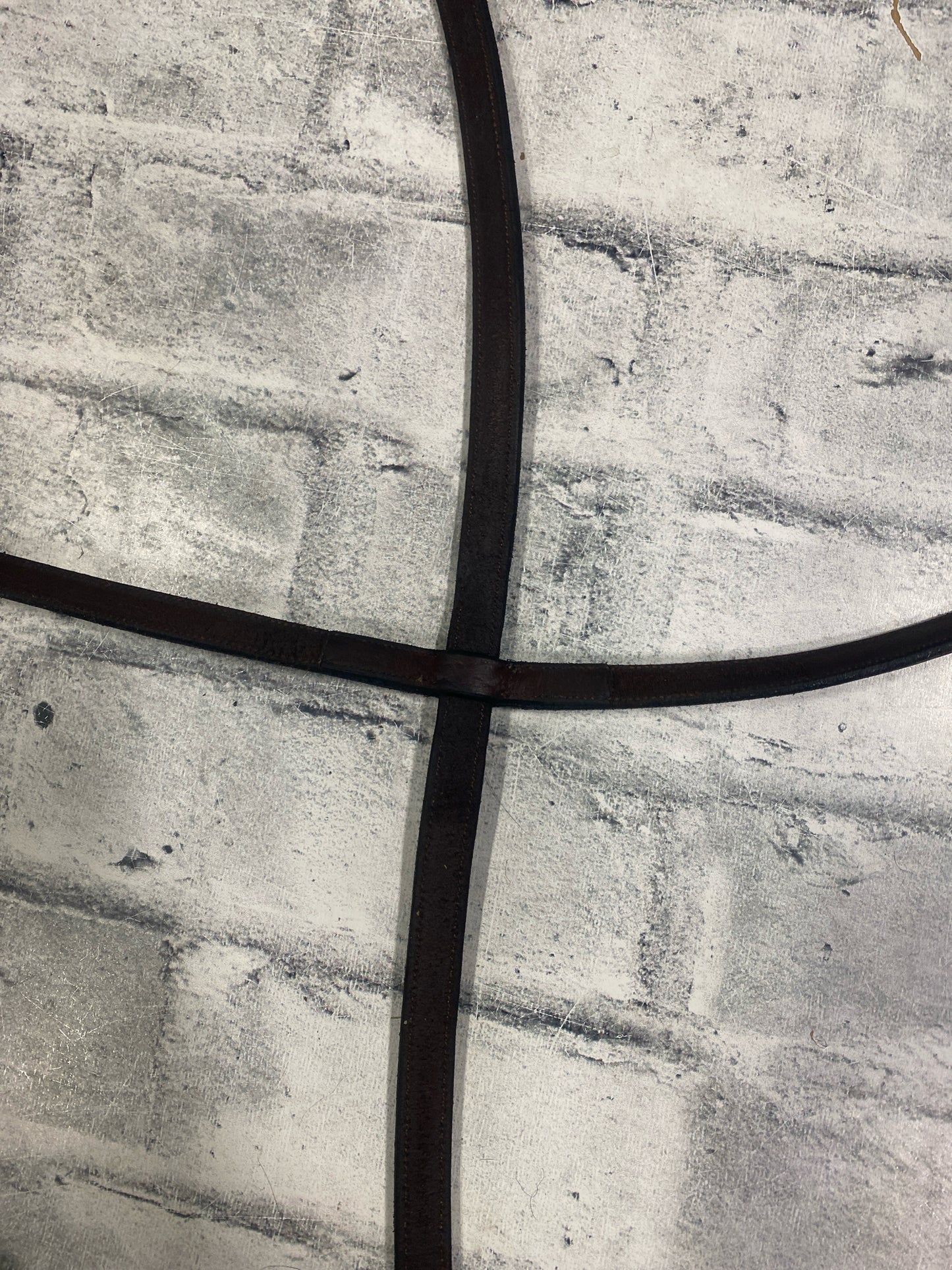 Fancy Stitch Raised Standing Martingale Brown F