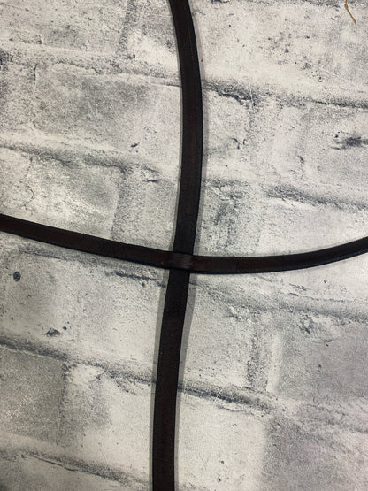 Fancy Stitch Raised Standing Martingale Brown F