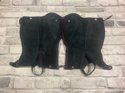 Soren Leather Half Chaps Black L