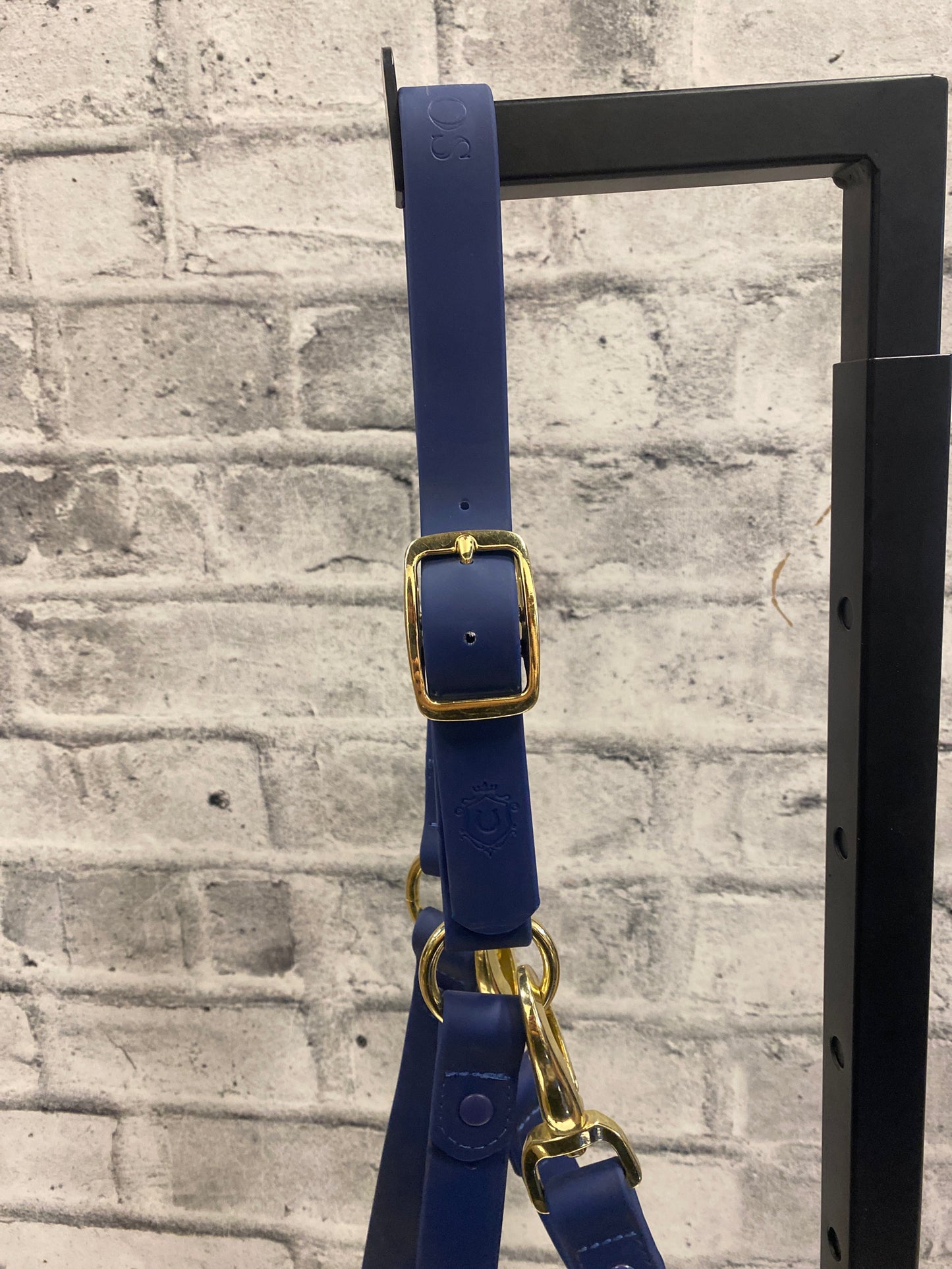 Icavalos Rubber Halter+ Chain Lead Blue Cob