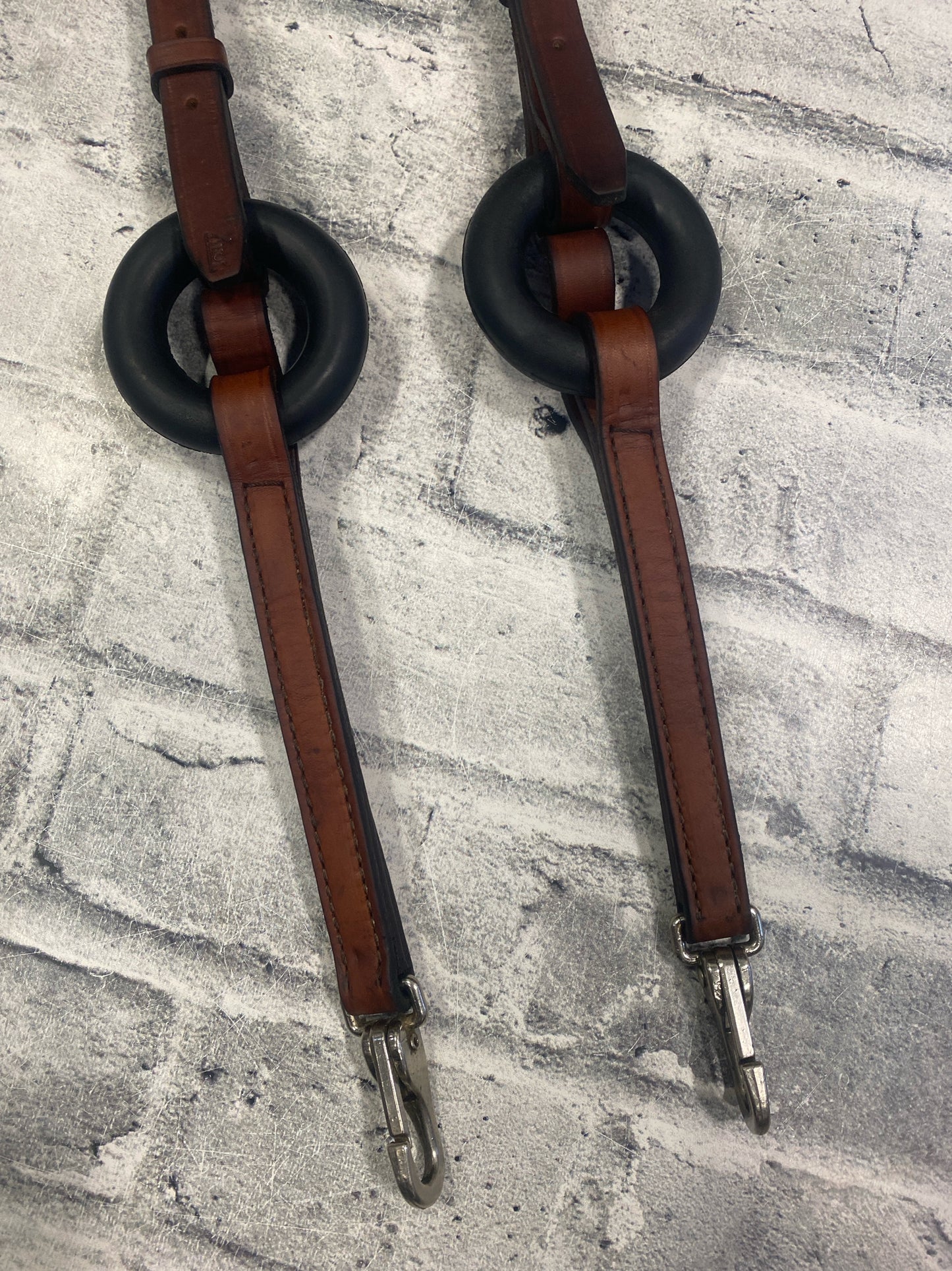 Tory Leather Side Reins w/ Donuts XL