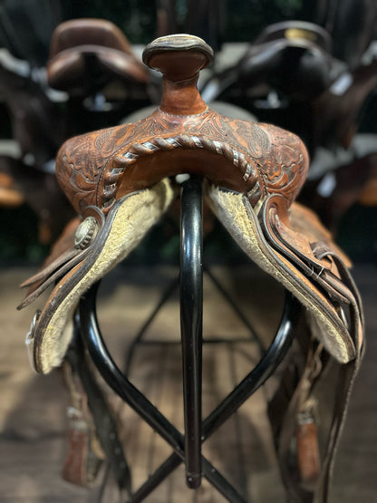 15" Tex Tan Herford Brand Trail Saddle - Semi QH (6" Gullet)