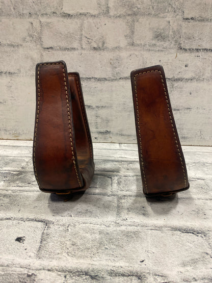 3" Basketweave Leather Stirups