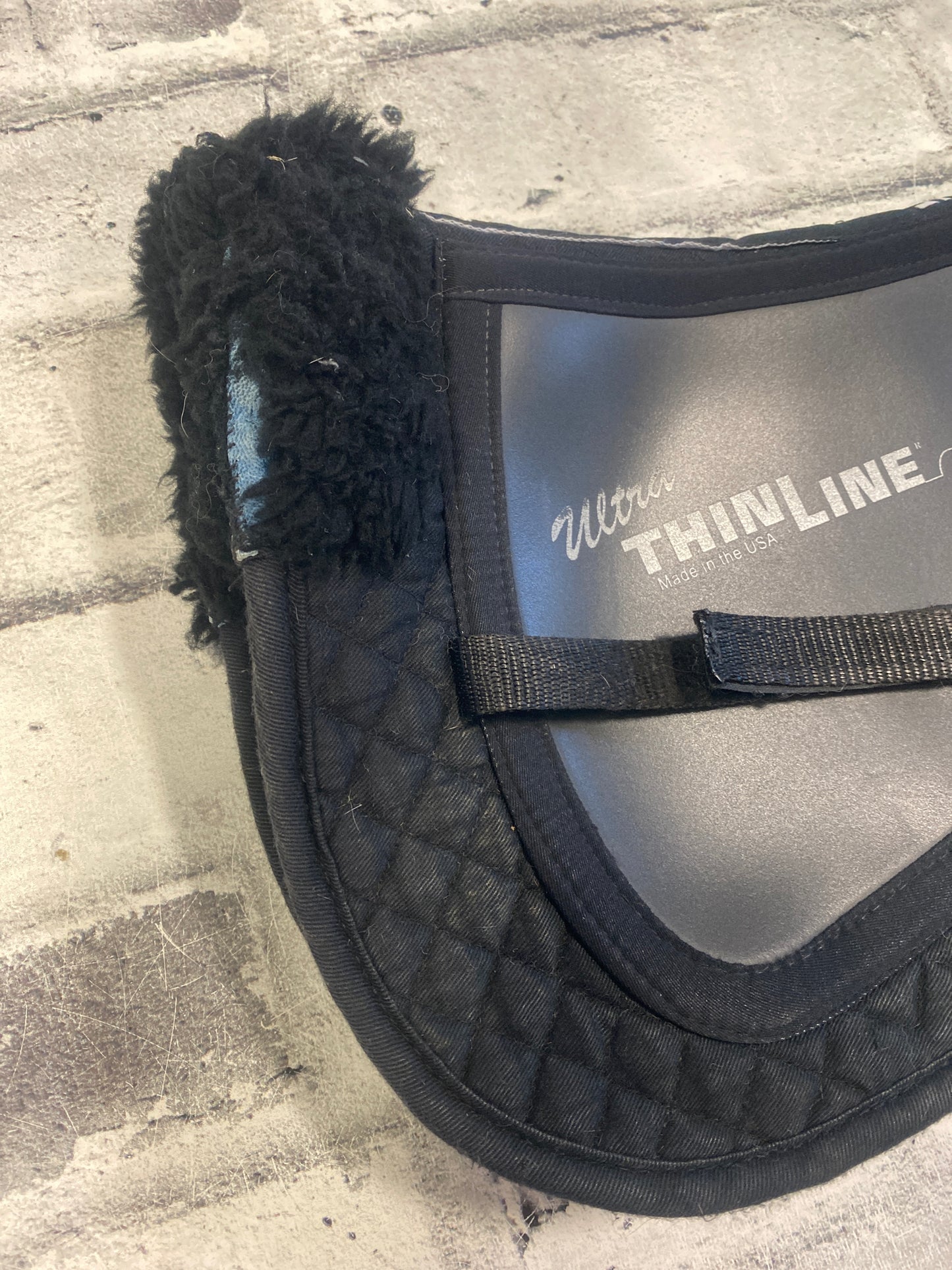 Thinline Sheepskin Shimmable Halfpad Black M