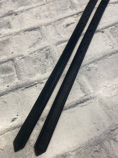 58" Forestier Stirrup Leathers Black
