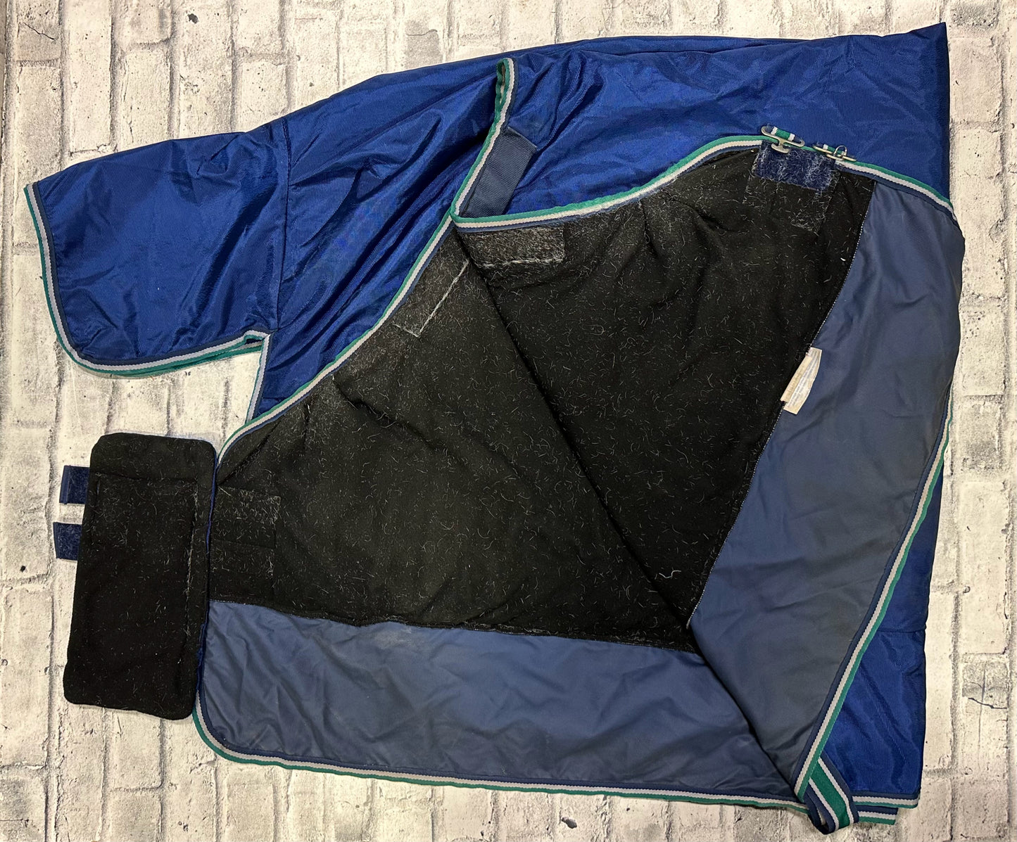 78" SmartTex Bucas Fleece Lined Turnout Navy/Green