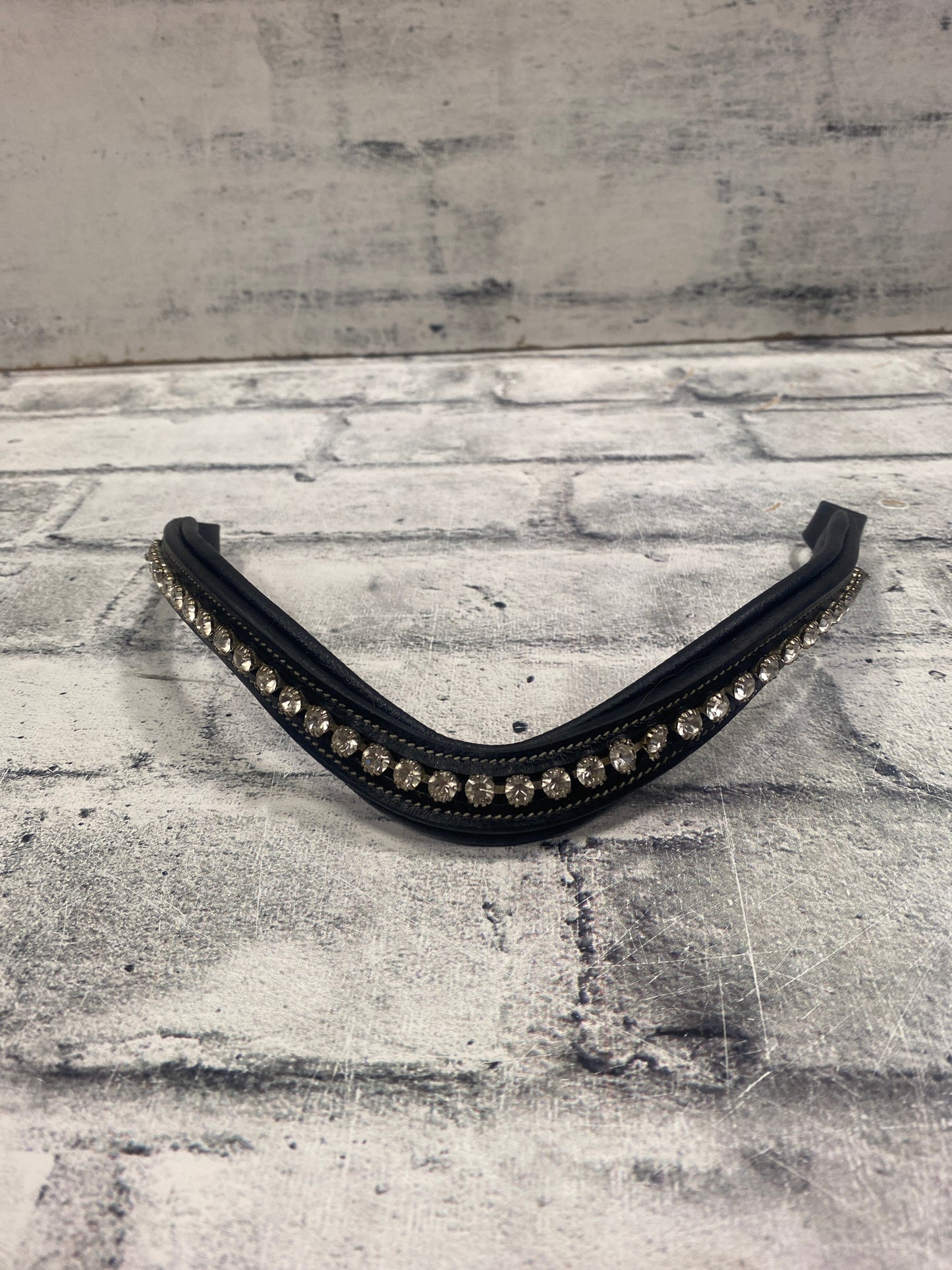 ExionPro U-Shaped Browband w Crystals 15"