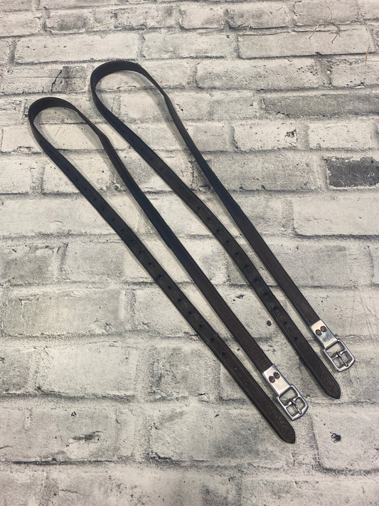 54" Mondega Stirrup Leathers Dark Brown