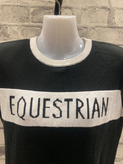 Asmar "EQUESTRIAN" Knit SS Shirt Black/White