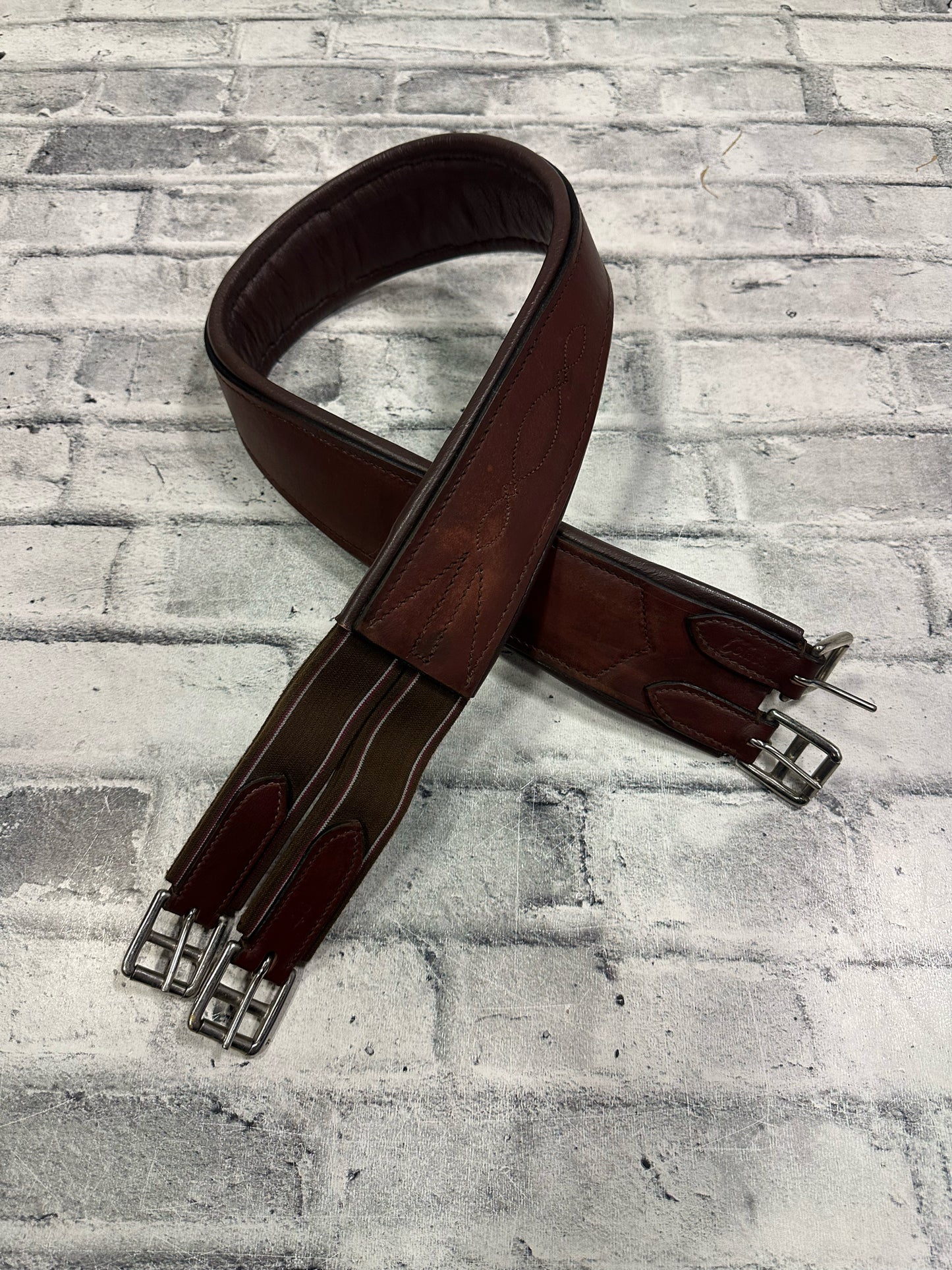 46" One Sided Elastic Leather Girth