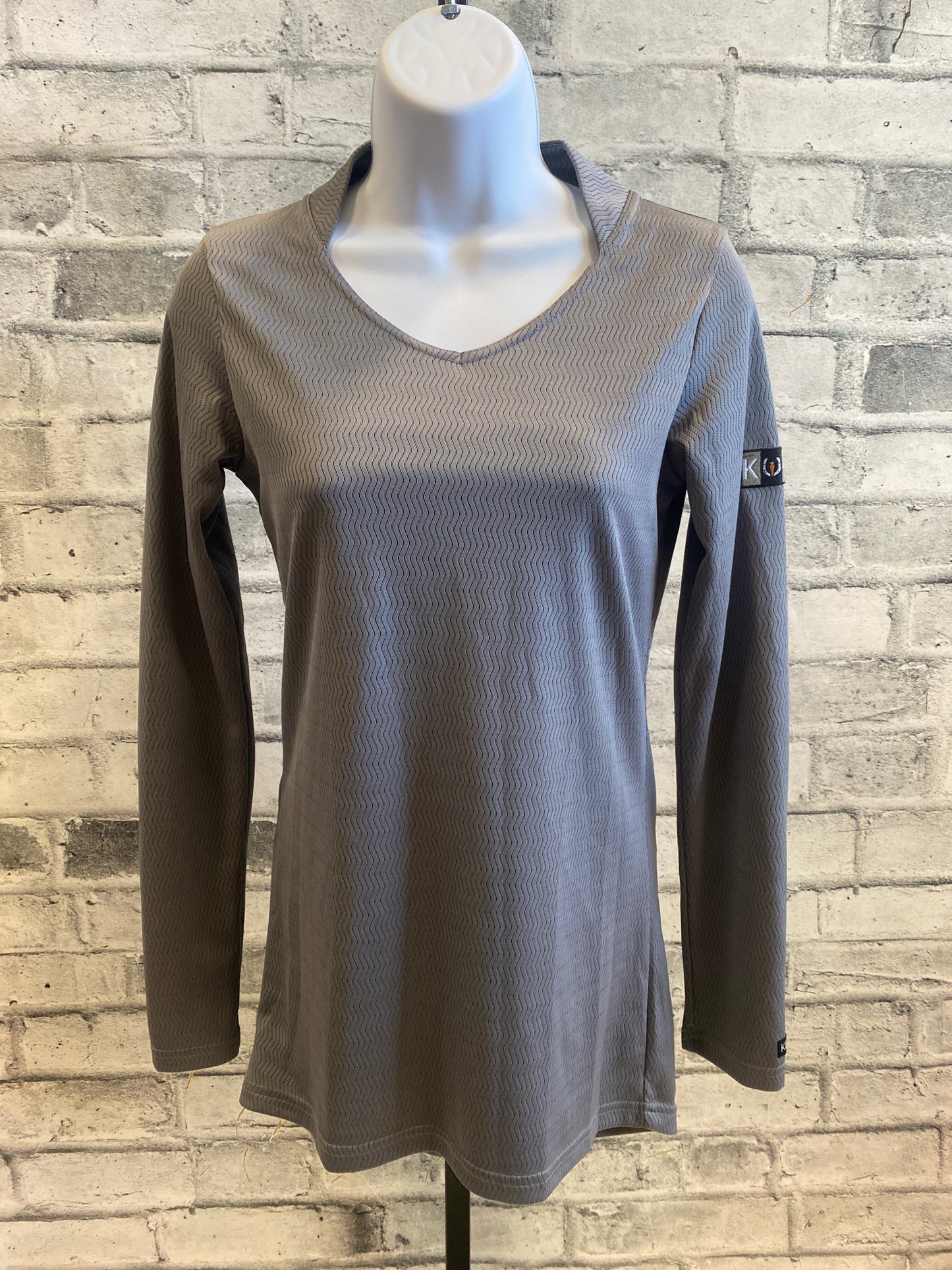 Kerrits V-Neck LS Shirt Grey XS