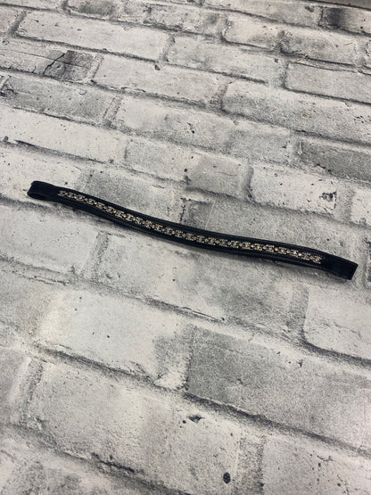 15" Crystal Straight Browband Black