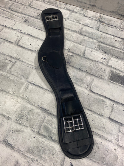 24" NSC Anatomic Leather Dressage Girth Black