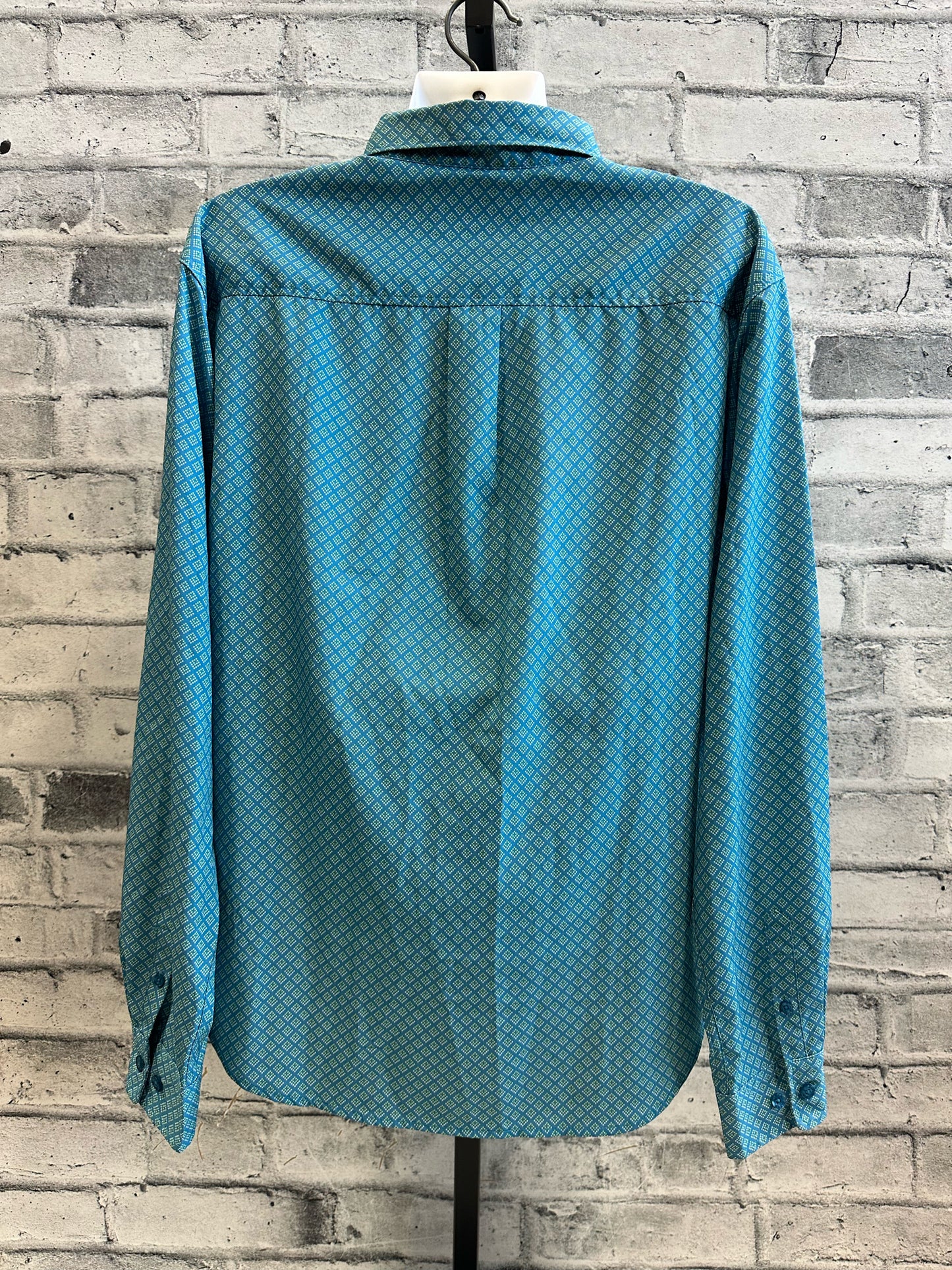 Cinch Button Up Show Shirt Teal Boy's XXL