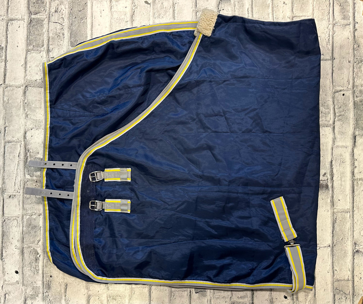 78" Summit Calor 50g Stable Blanket Navy/Yellow