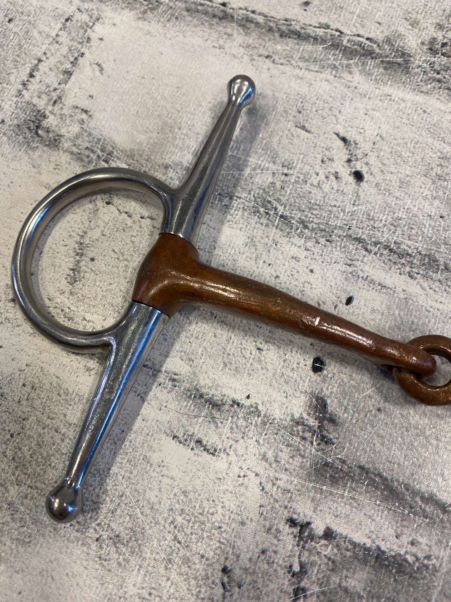 5.25" Copper Mouth Full Cheek Snaffle Bit
