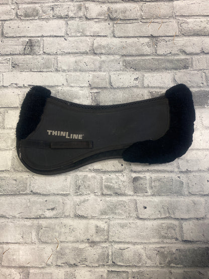 ThinLine Trifecta Half Pad w Sheepskin Rolls Black L