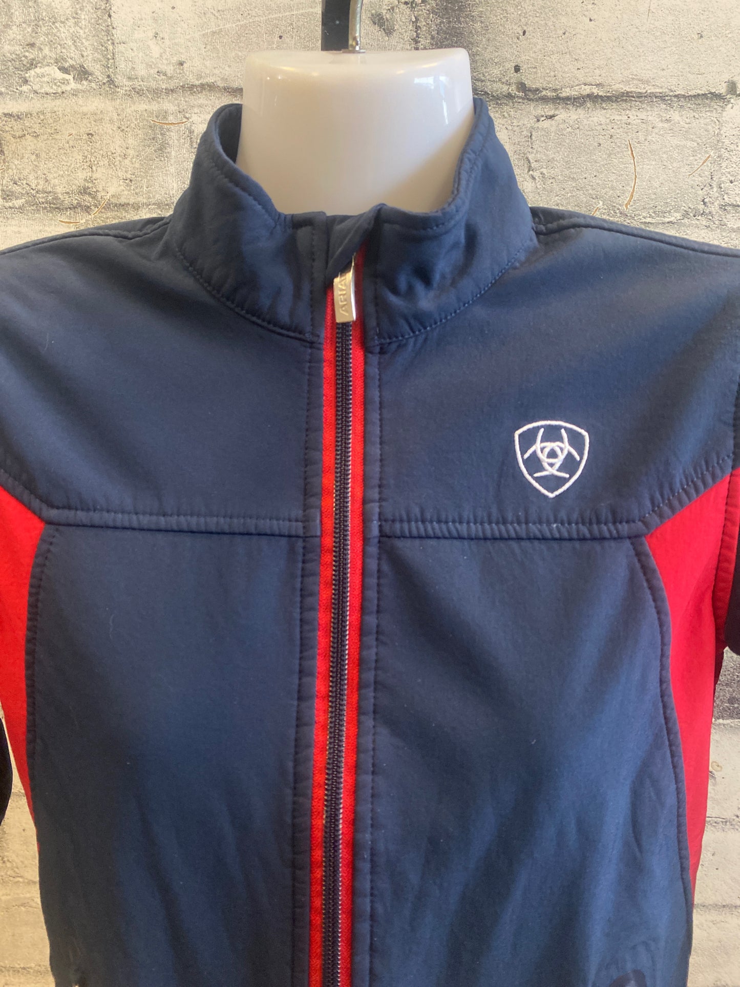 Ariat Tek Softshell Jacket Navy/Red Childrens S