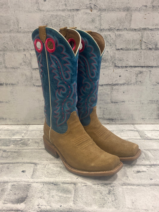 Ariat Futurity Western Boots Roughout/Teal 9.5B