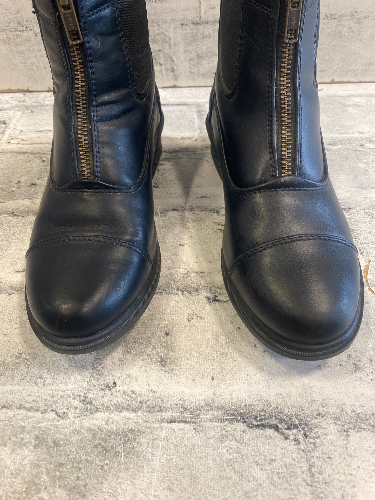 Auken Zip-Up Paddock Boots Black Childrens 2