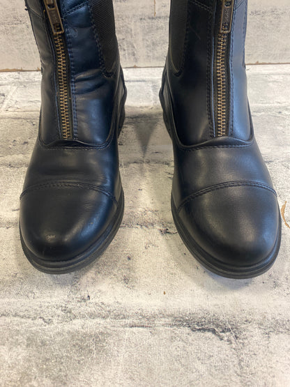 Auken Zip-Up Paddock Boots Black Childrens 2