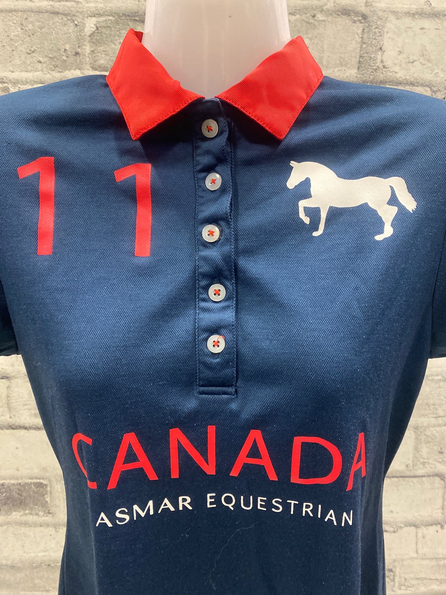 Asmar SS Polo Shirt Red/Navy XXS