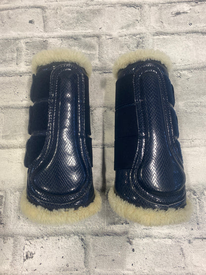 Equestrian Stockholm Brushing Boots Navy L